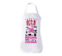 fashwork Grembiule Compleanno 30 anni divertente cucina donna Da 30 anni La regina della cucina