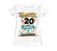 fashwork Maglietta 20 Anni Compleanno Donna Mi Ci Sono Voluti 20 Anni per Essere così Speciale Regalo Divertente Originale Manica Corta Taglia M