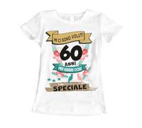 fashwork Maglietta 60 Anni Compleanno Donna Mi Ci Sono Voluti 60 Anni per Essere così Speciale Regalo Divertente Originale Manica Corta Taglia M