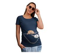 fashwork Maglietta Premaman STO arrivando - Bimbo Che esce dalla Zip - Idea Regalo