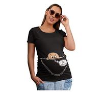 fashwork Maglietta Premaman STO arrivando - Bimbo Che esce dalla Zip - Idea Regalo