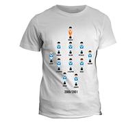 fashwork Maglietta T-Shirt Tifoso Calcio Uomo Formazione rondinelle Stagione 2000-2001 - Divin codino - Vintage Football - Nostalgia - Idea Regalo