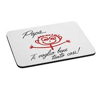 fashwork Mousepad Papà ti voglio bene tanto così! idea regalo festa del papà Dimensioni 25x19 cm