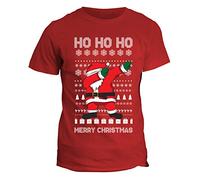 fashwork T-Shirt Natale Uomo Ho Ho Ho Merry Christmas Dab - Maglietta Divertente - Idea Regalo di Natale per Uomo o Ragazzo