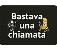 fashwork Tappeto divertente Bastava una chiamata - Zerbino in Poliestere 60x40 cm
