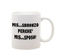 fashwork Tazza Addio al Celibato/Nubilato - Mis.Bronzo perchè Mis.Sposo - Idea Regalo