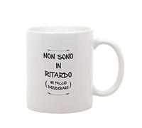 fashwork Tazza Divertente Non Sono in Ritardo, Mi Faccio desiderare - Idea Regalo