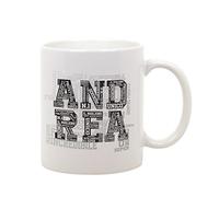 fashwork Tazza Mug in Ceramica Compleanno Nome Festeggiato Andrea - Idea Regalo