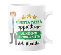 fashwork Tazza Nutrizionista Migliore al Mondo Mug in ceramica