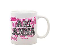 fashwork Tazza Personalizzata con Nome Arianna - Aggettivi Simpatici - Idea Regalo