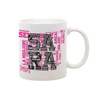 fashwork Tazza Personalizzata con Nome Sara - Aggettivi Simpatici - Idea Regalo
