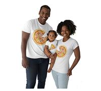 fashwork Tris t-Shirt Magliette con Body Famiglia Coordinate Pizza