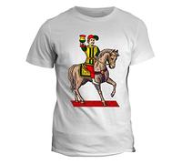 fashwork Tshirt Divertente Scopa Cavaliere di Coppe - briscola - Maglietta Divertente - Idea Regalo
