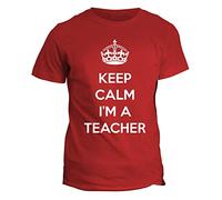 fashwork Tshirt Idea Regalo Keep Calm I'm a Teacher - Humor