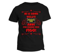 fashwork Tshirt Personalizzabile Compleanno Mi Ci Sono Voluti per Diventare così Figo - Maglietta Compleanno Idea Regalo Cotone Manica Corta Nera Taglia XL