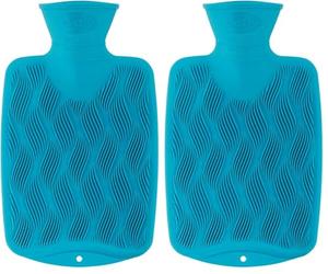 Fashy 6404 59 Aqua - Borsa dell'acqua calda, 0,8 l, con superficie 3D (Confezione da 2)