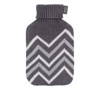 fashy 67404_23 Borsa dell’Acqua Calda 2 Litri in Tessuto, Bianco-Grigio