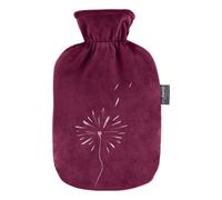 Fashy 67407_55 Borsa Dell'Acqua Calda Con Fodera-Pile, Lilla, Ricamato - 2 Lt.