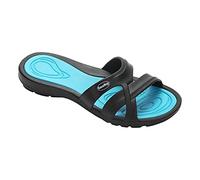 Fashy 7659 52 - Ciabatte da Bagno, Misura 38, Colore: Nero/Turchese