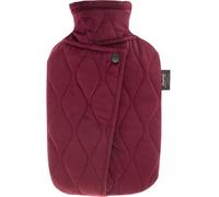 Fashy Borsa dell'acqua calda 2,0 l, bordeaux, fodera trapuntata con bottone automatico e chiusura in velcro