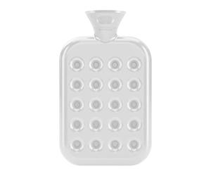 Fashy Borsa dell'acqua calda, cuscino a nido d'ape, 1,2 l, bianco trasparente, 6424 13