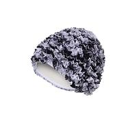 Fashy, Cuffia da Bagno Donna Rüschen, Bianco (Weiß-Schwarz), Taglia Unica