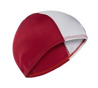 Fashy - Cuffia da bagno in tessuto per adulti e bambini, Rosso/Bianco