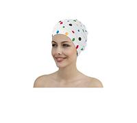 Fashy, Cuffia da Doccia Donna Duschhaube, Bianco (Weiß mit bunten Punkten), Taglia Unica