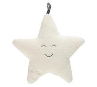 Fashy Cuscino termico a forma di stella, fodera sfoderabile, lavabile, fodera interna in cotone con noccioli di ciliegia, con ricamo che si illumina al buio