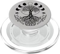 Fasi della Luna Retro 60's 70's Vibe Albero della Vita Grafica PopSockets PopGrip per MagSafe