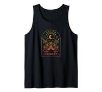 Fasi falena della Luna Mezzaluna Retro Spirituale Canotta