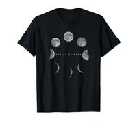 Fasi Lunari Ciclo Lunare Scuro Celeste Notte Lunare Maglietta