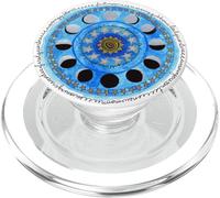 Fasi lunari con un cerchio di stelle PopSockets PopGrip per MagSafe