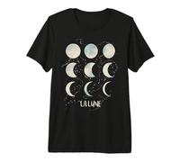 Fasi lunari della Luna Spazio Astronomia Compleanno Donne Maglietta Premium