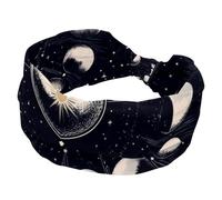 Fasi lunari e luna nello spazio Astrologia Fasce sportive per donne, fasce elastiche per capelli da infermiera, turbante largo per allenamenti, yoga, palestra, tennis