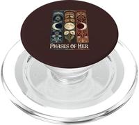 Fasi lunari in stile Liberty e donne pagane floreali botaniche PopSockets PopGrip per MagSafe