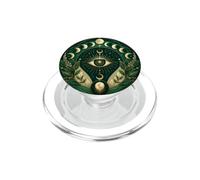 Fasi Lunari Occhio Tutto Vedente Celeste Botanico Mistico Natura PopSockets PopGrip per MagSafe