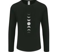 Fasi Lunari Superluna Eclissi Luna Piena Uomo Manica Lunga T-Shirt