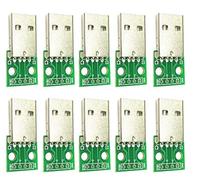 Fasizi 10PCS USB Maschio Connettore/Mini Micro USB a DIP Adattatore 2.54mm 5pin Femmina Connettore B Tipo USB2.0 Femmina PCB Converter USB-01