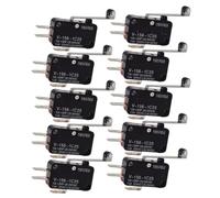 Fasizi 10pcs V-156-1C25 Micro Finecorsa con Rullo Cerniera Lunga Momentanea SPDT Snap Action per Arduino