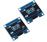Fasizi 2Pcs 1.3 "IIC I2C Seriale 128x64 SSH1106 OLED Display LCD Modulo LCD per Arduino AVR PIC STM32 - Carattere Blu