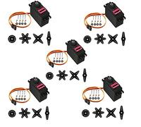 Fasizi 5pcs Digital Metal Gear Servo per Smart Car Robot Boat RC elicottero