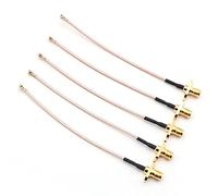 Fasizi 5PCS Flangia a Doppio Foro RG178 Linea IPX a SMA Cavo Adattatore con Foro Interno a Vite Esterna - 10 cm