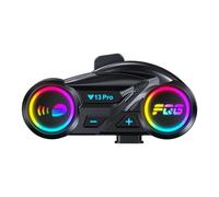 Fasizi Auricolare Bluetooth per Casco da Moto, Altoparlanti Wireless per Casco, Suono Stereo Hi-Fi, per Moto da Turismo, Sci (Microfono Morbido)