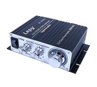 Fasizi LP-2024 Amplificatore di potenza stereo HiFi Amplificatore digitale Dual Channel Audio Class T Tripath TA2024 con alimentatore 3A -Nero