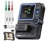Fasizi Tester di transistor multifunzione: MOSFET, condensatore, tester di componenti elettronici SMD per diodi, triodi, ESR, NPN, PNP - misuratore LCR con funzione anti-scottatura