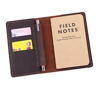 Fasjosma Moleskine Cahier - Copertina in pelle per quaderno, realizzata a mano, con portapenne, adatta per notebook tascabili da 8,9 x 14 cm, colore: caffè