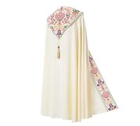 FASLOLSDP 2025 Costume di Halloween, mantello medievale del tribunale arabo, gotico chiesa cattolica sacerdote clero capo, abito con ciondolo a nappa, vestito ricamato, cosplay da uomo e da donna