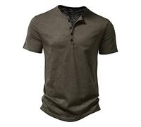 FASLOLSDP Oversized Maglietta da uomo alla moda, scollo rotondo, a maniche corte, estiva, con grafica Los Angeles, lettere creative, vintage, streetwear, cotone, stampa top da uomo, verde, S