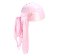 FASLOLSDP Silky Durag - Cappa in seta da uomo, 360 onde, ultra morbida, in raso di alta qualità, durags, extra lungo, nero, Colore: rosa., Taglia unica
